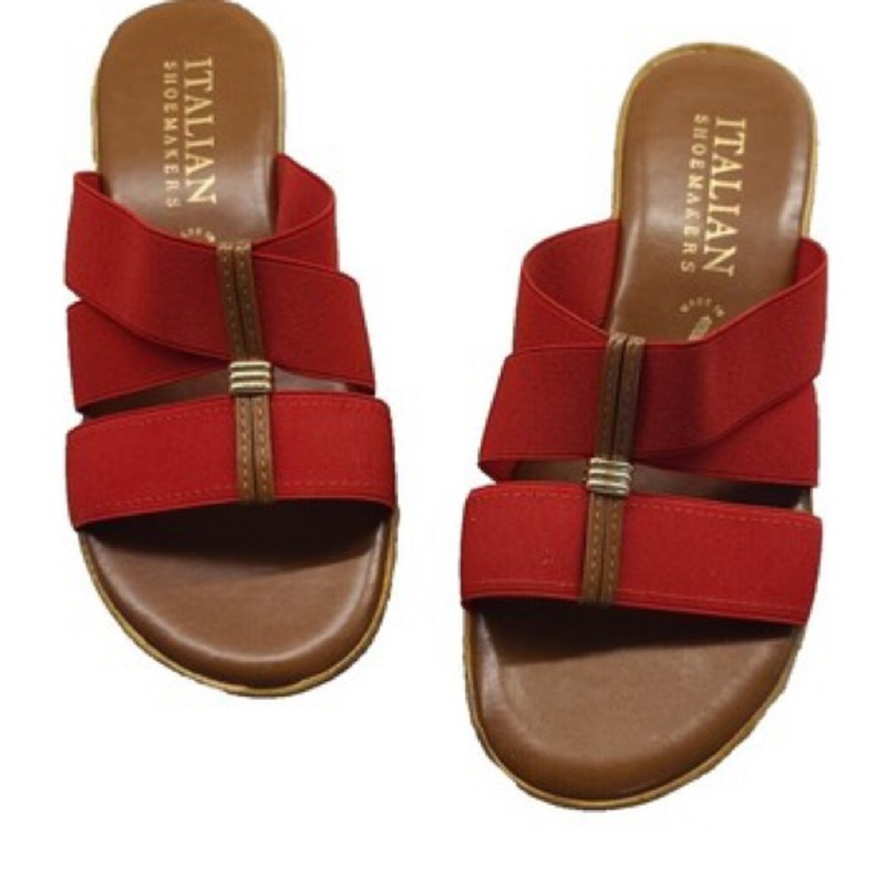 Italian Shoemakers Women’s Red Slide Wedge
